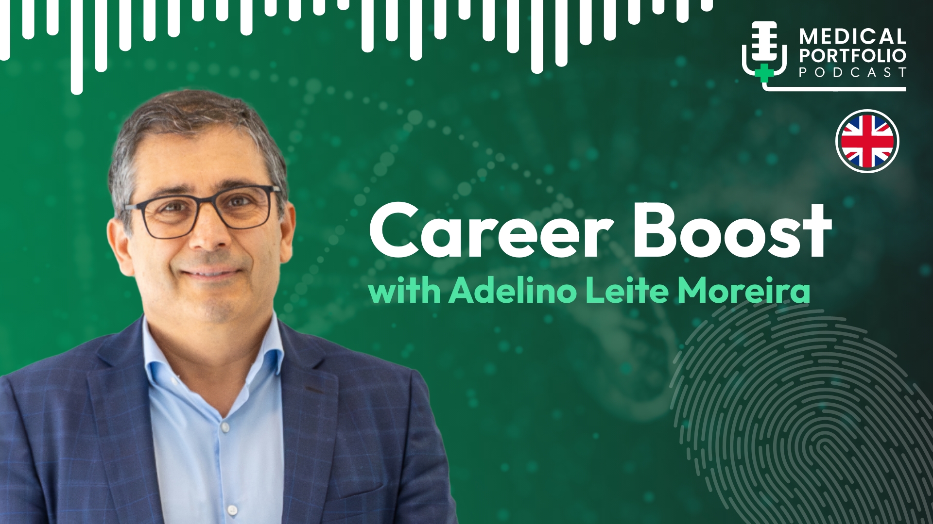 Thumbnail do episódio "Career Boost" do podcast Medical Portfolio com Adelino Leite Moreira
