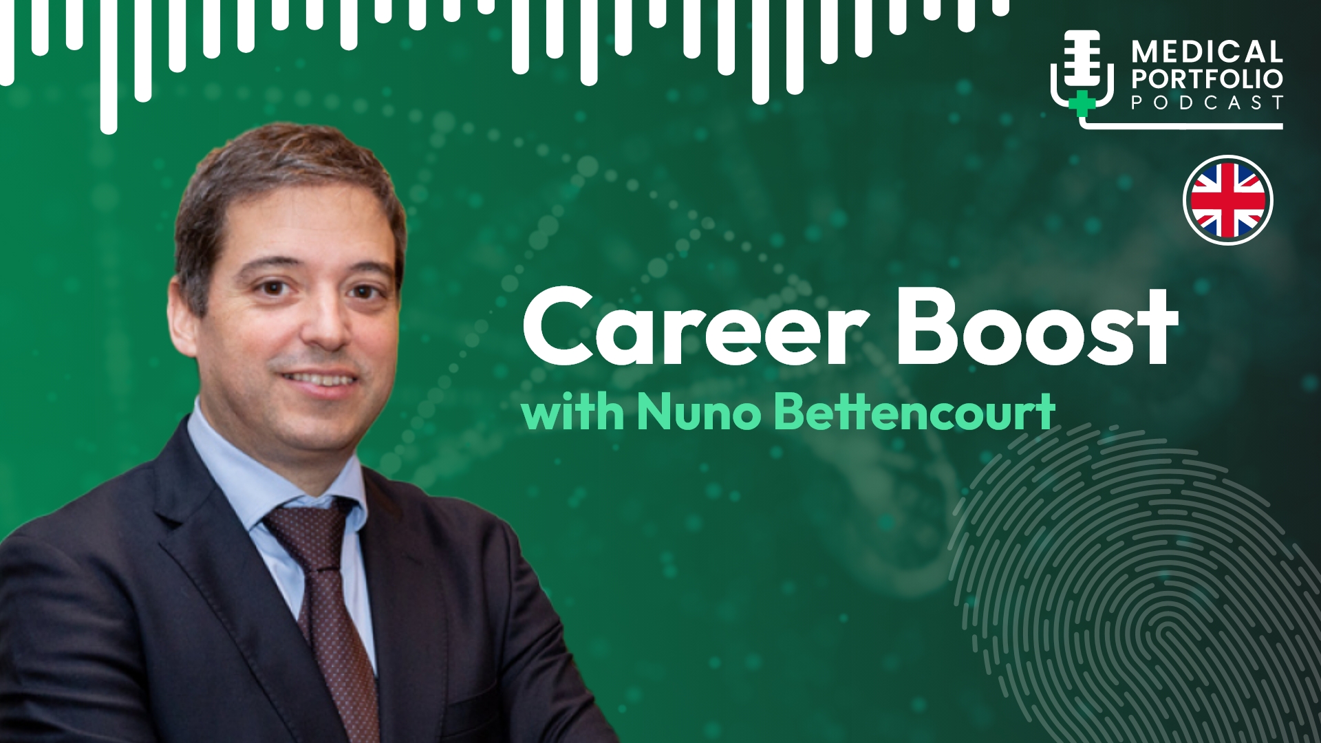 Thumbnail do episódio "Career Boost" do podcast Medical Portfolio com Nuno Bettencourt